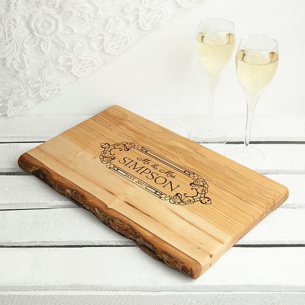 Personalised Wedding Date Rustic Welsh Ash Serving Board