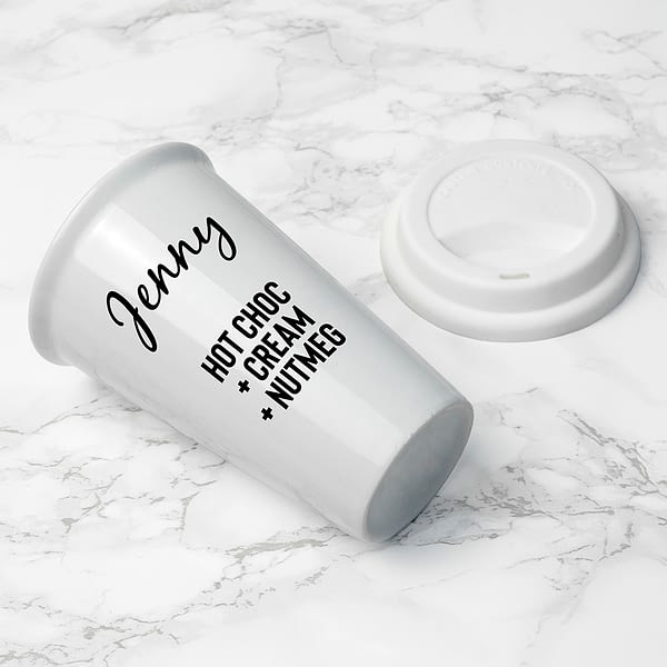 Personalised Name and Order Ceramic Travel Mug