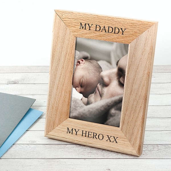 Wordsworth Collection Personalised Oak Photo Frame