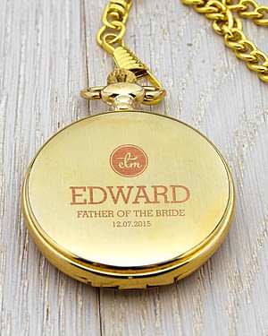 Personalised Groomsman Monogram Collection Pocket Watch