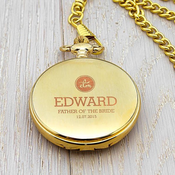 Personalised Groomsman Monogram Collection Pocket Watch