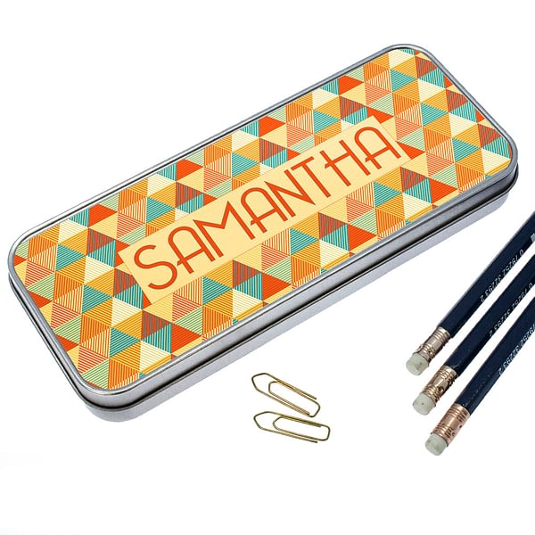 Multi-Coloured Pyramids Pencil Case