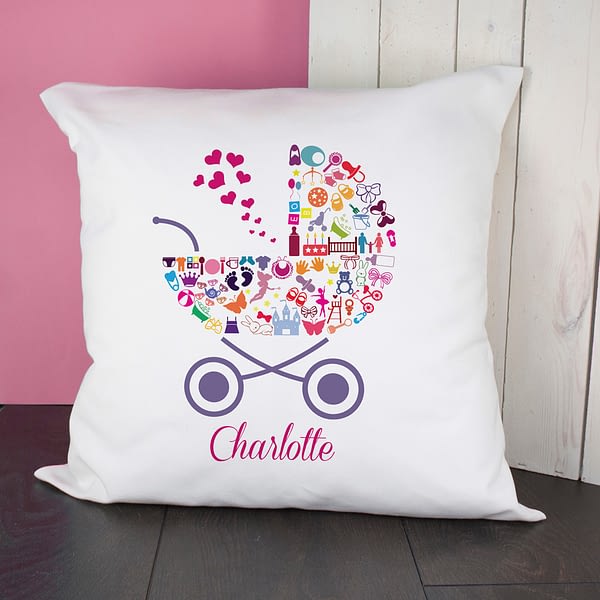 Pram Baby Memory Cushion Cover - Girl