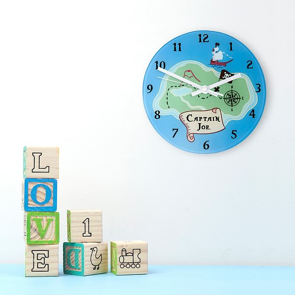 Arrrr! Personalised Pirate Wall Clock