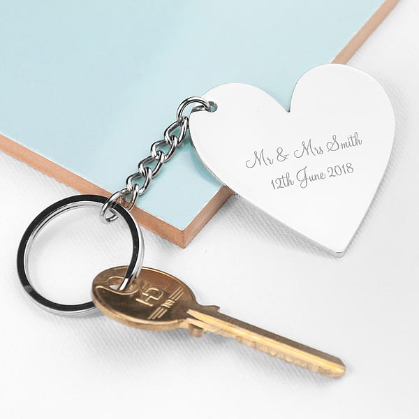 Personalised Heart Key Ring