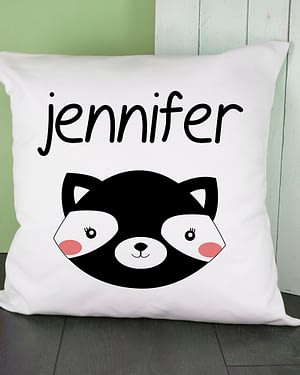 Personalised Little Skunk Face Cushion Cover