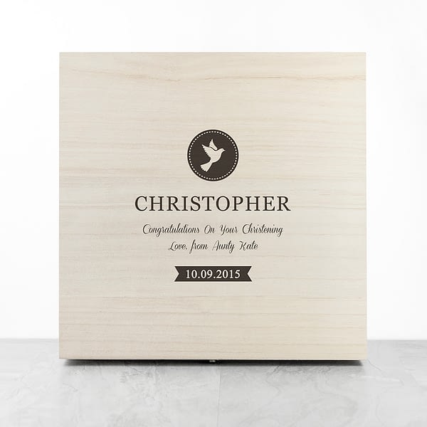 Christening Memory Box With Special Message