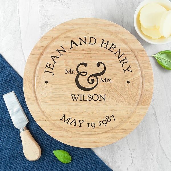 Mr and Mrs Classic Cheese Board Set