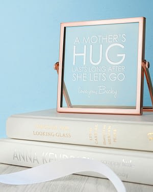 Engraved Never Let Go Rose Gold Frame