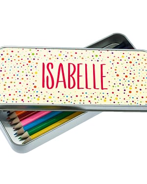 Multi-Coloured Dotty Designed Pencil Case