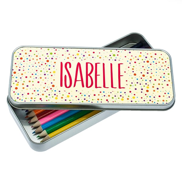 Multi-Coloured Dotty Designed Pencil Case