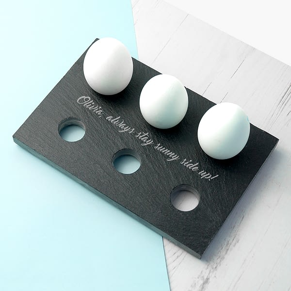 Personalised Slate Egg Holder