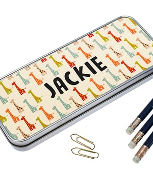 Multi-Coloured Giraffe Pattern Pencil Case