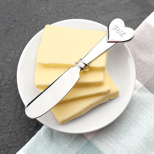 Personalised Heart Butter Knife