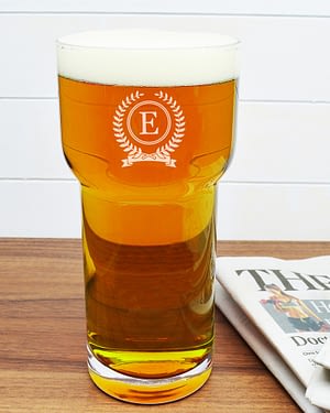 Monogrammed LSA Pint Glass