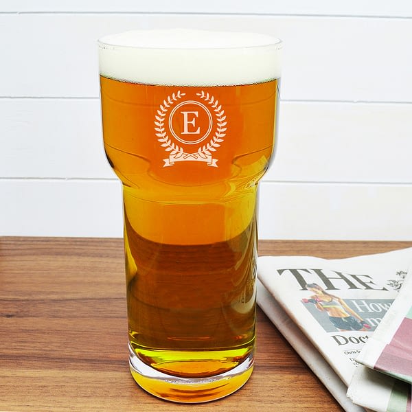 Monogrammed LSA Pint Glass