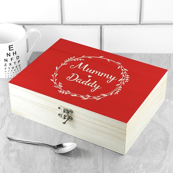 Personalised Romantic Wreath Tea Box