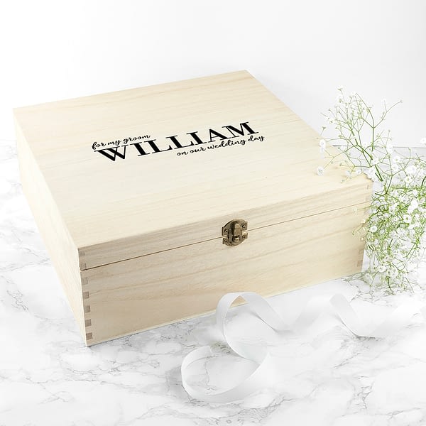 Personalised For My Groom on Our Wedding Day Box