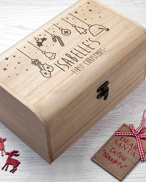 Personalised Baby's First Christmas Eve Chest