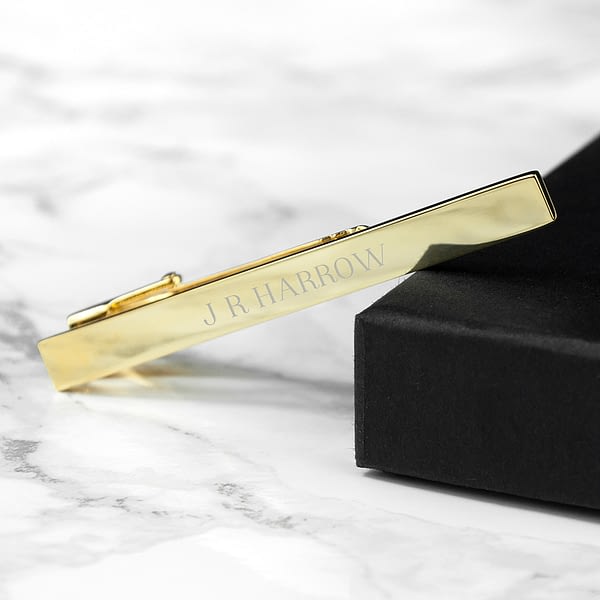 Personalised Gold Plated Tie Clip