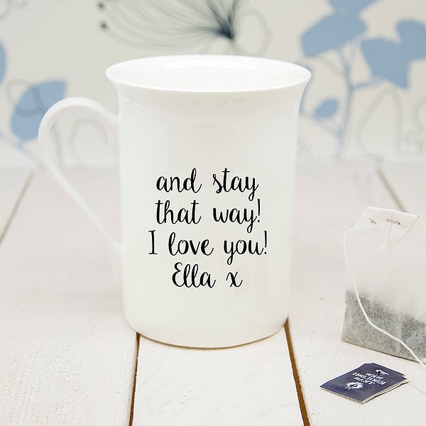 Personalised Let's Avo-Cuddle Bone China Mug