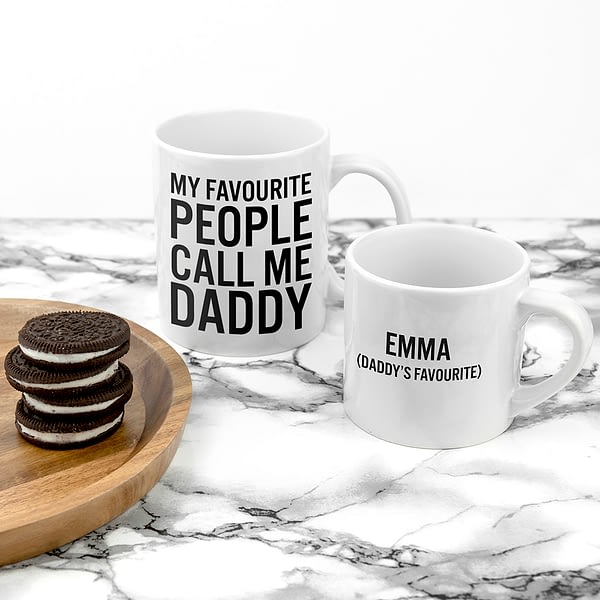 Personalised Daddy & Me Favourite People Mugs