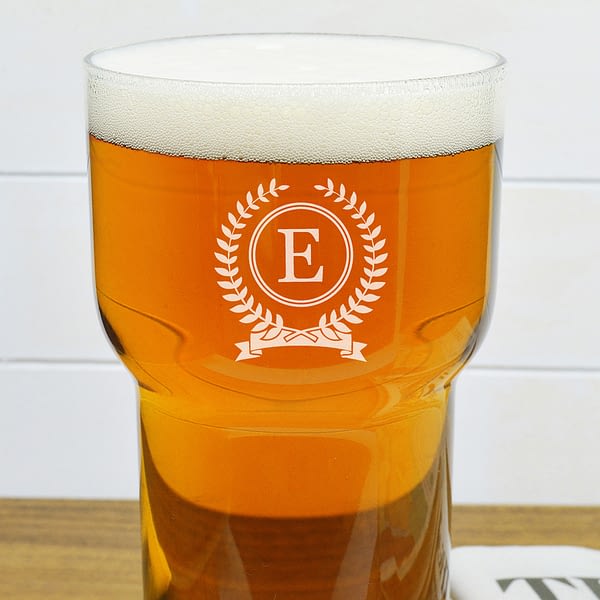 Monogrammed LSA Pint Glass