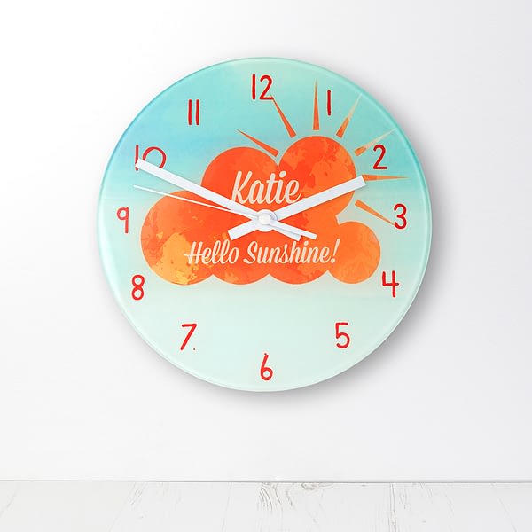 Hello Sunshine Personalised Wall Clock