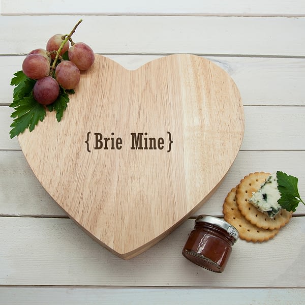 Romantic Brackets Heart Cheese Board