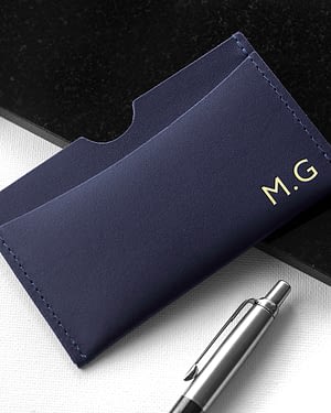 Personalised Luxury Leather Card Holder