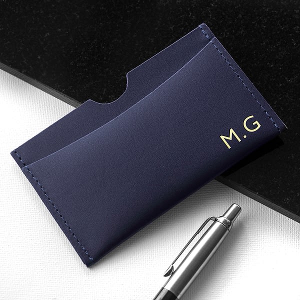 Personalised Luxury Leather Card Holder