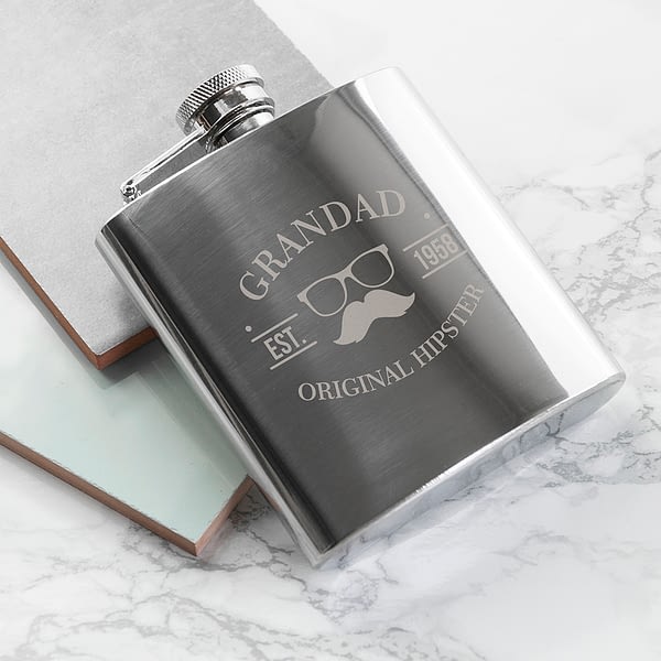 Original Hipster's Silver Hip Flask