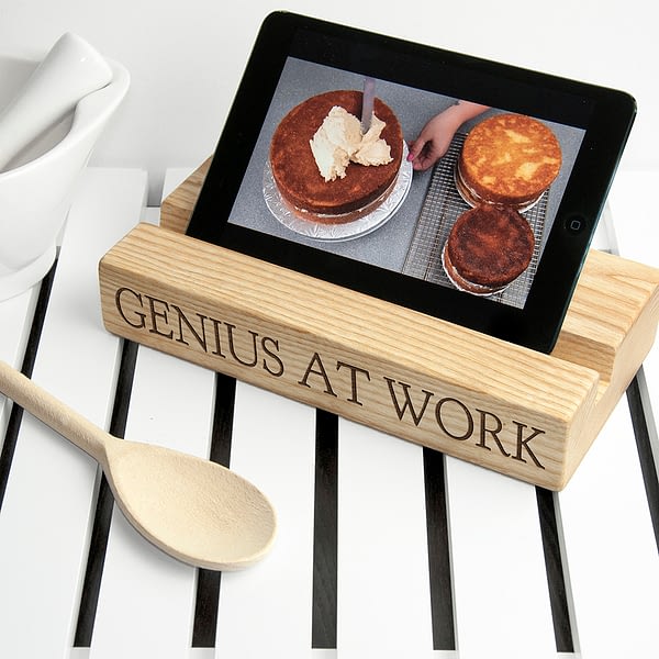 Personalised Single Kitchen Recipe Book or Tablet Holder