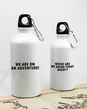 Personalised Daddy & Me Adventure's Together Water Bottles