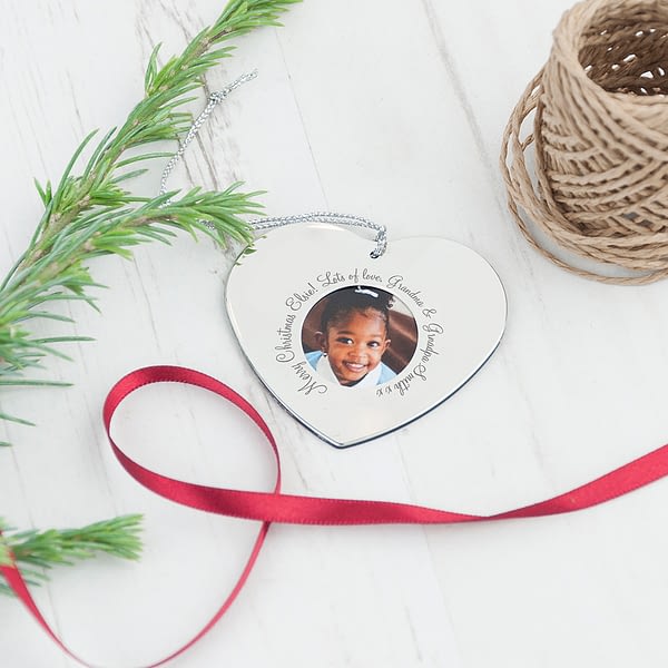 Personalised Heart Photo Frame Decoration