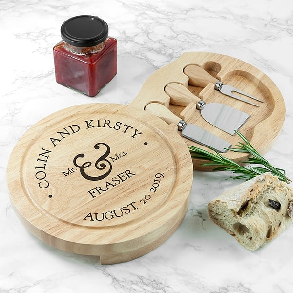 Mr and Mrs Classic Cheese Board Set