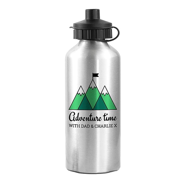 Personalised Adventure Time Silver Water Bottle