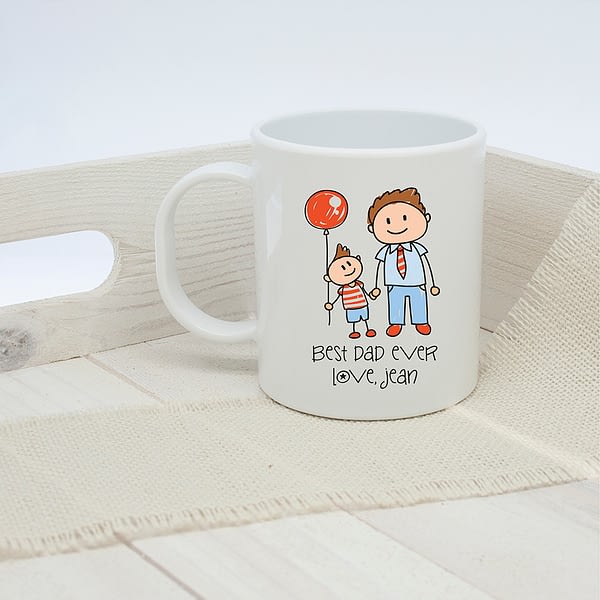 I Love My Dad Personalised Kid's Artwork Unbreakable Mug