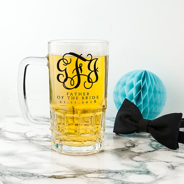 Monogrammed Best Man or Groomsman Tankard