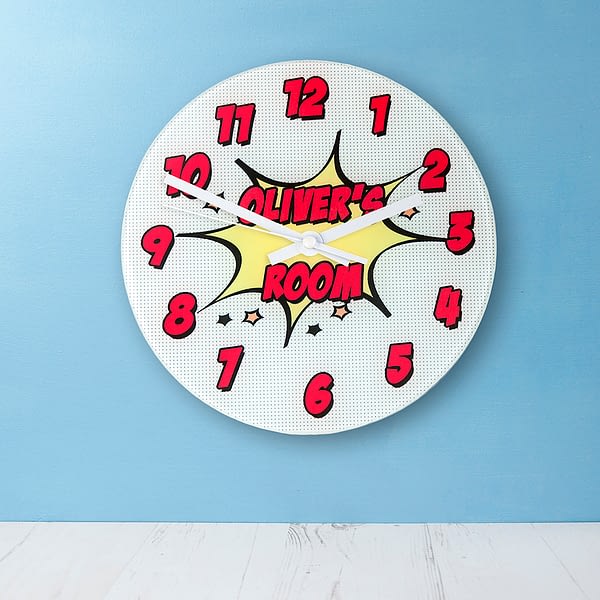 Pow! Personalised Comic Wall Clock