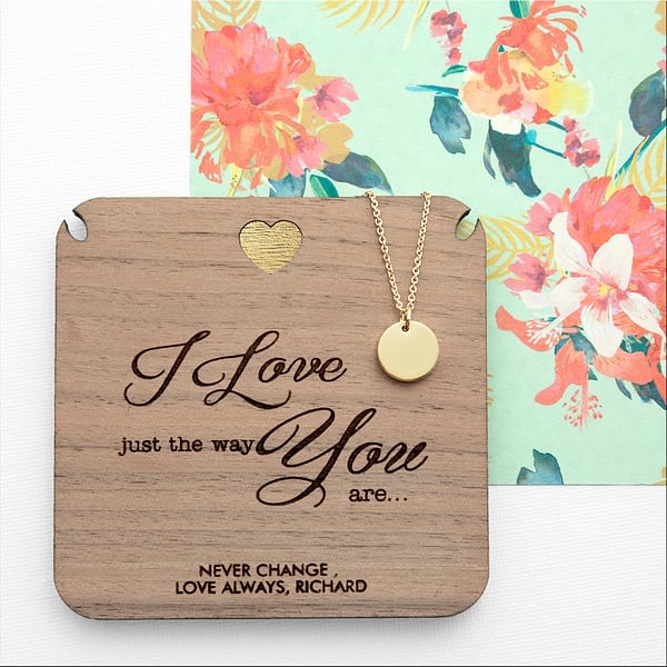 Personalised Just The Way You Are Necklace & Keepsake