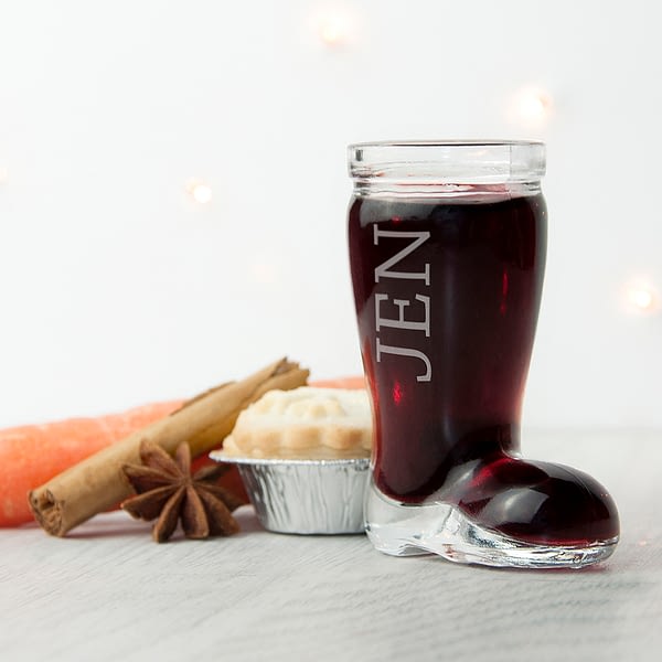 Personalised Santa Boot Shot Glass