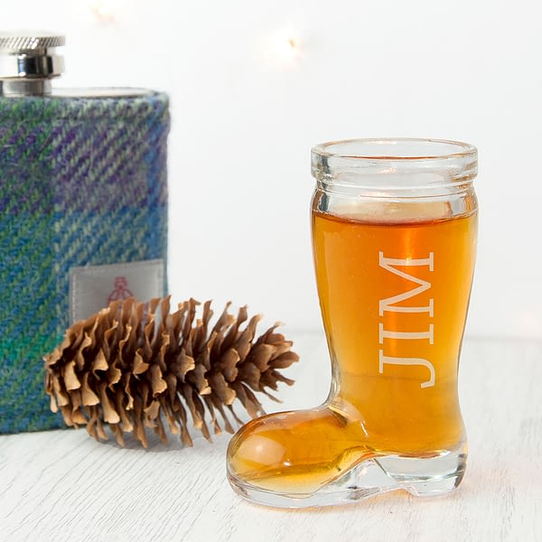 Personalised Santa Boot Shot Glass