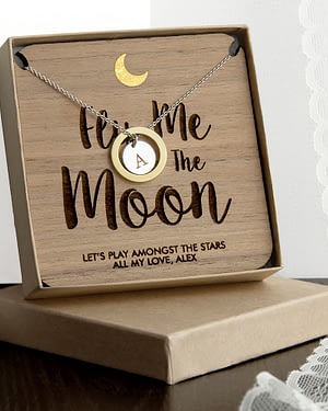 Personalised To The Moon Necklace & Keepsake