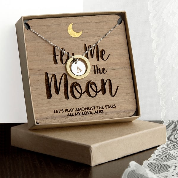 Personalised To The Moon Necklace & Keepsake