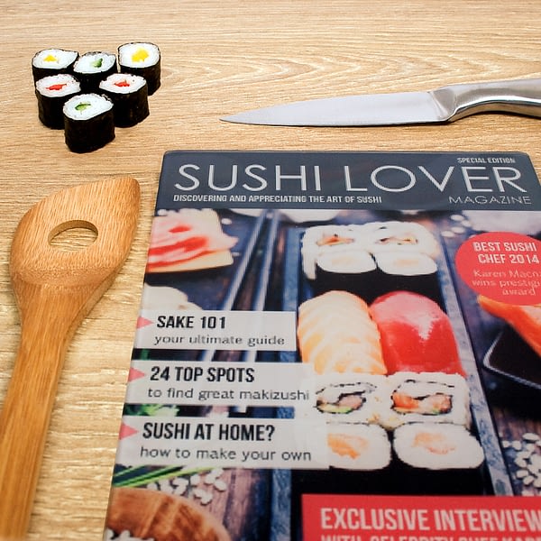 Sushi Lover Magazine Personalised Glass Chopping Board