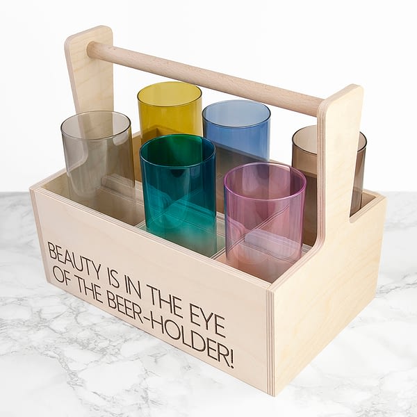 Personalised LSA Coloured Cocktail Highball Trug