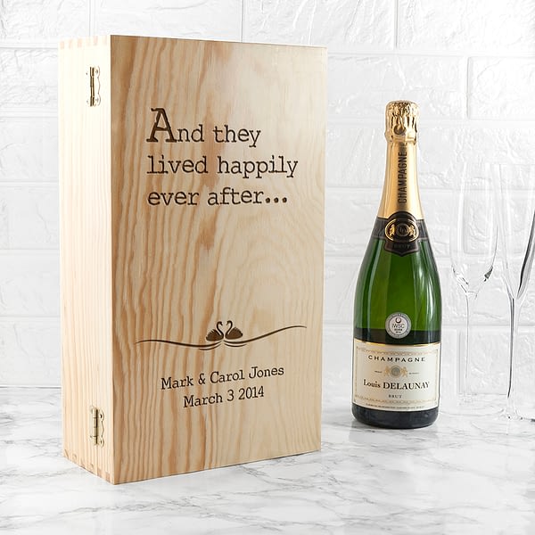 Personalised Fairy Tale Wedding Wine Box