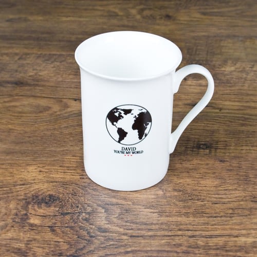 You're My World Globe Bone China Mug