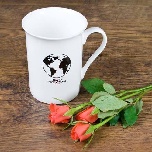 You're My World Globe Bone China Mug